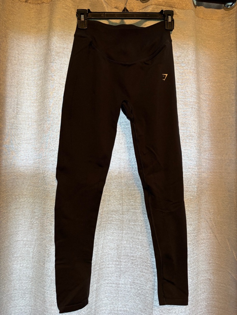 Gymshark Black High-Waist Leggings with Subtle Logo